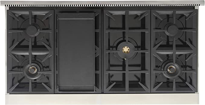 Kucht 48-Inch Gas Range in Stainless Steel with Blue Knob KFX480-B