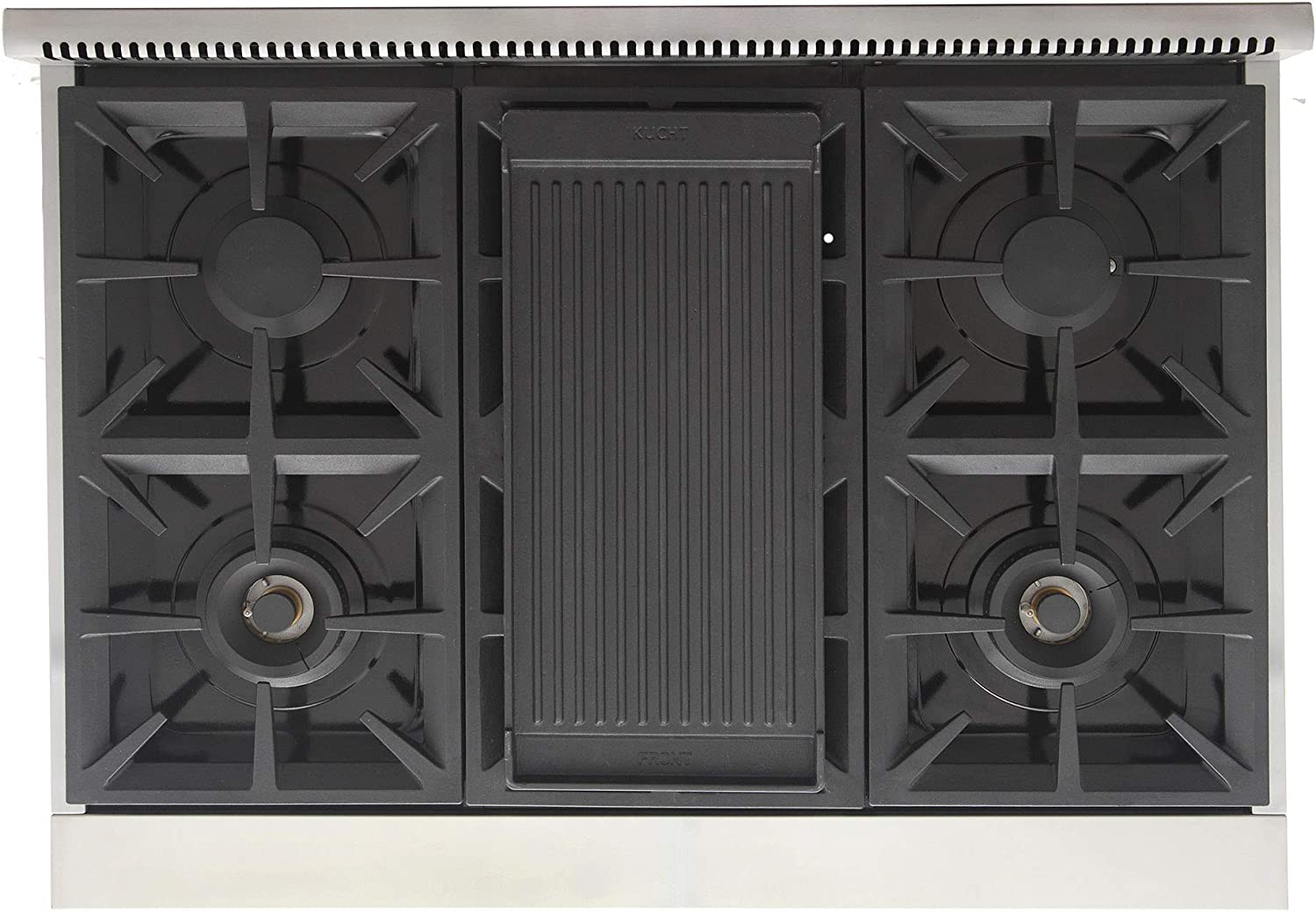 Kucht 36-Inch Gas Range in Stainless Steel with Black Knob KFX360-K