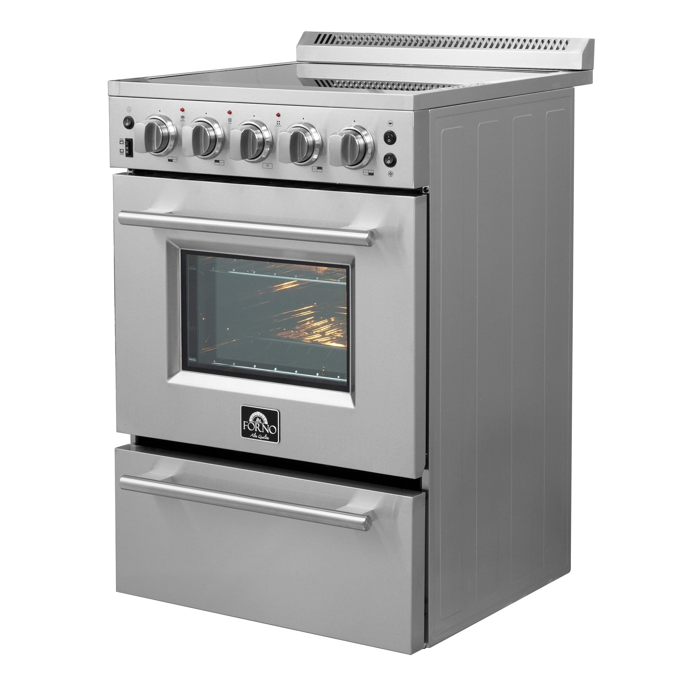 Forno 24″ Loiano Electric Range with 4 Element Burners - FFSEL6069-24