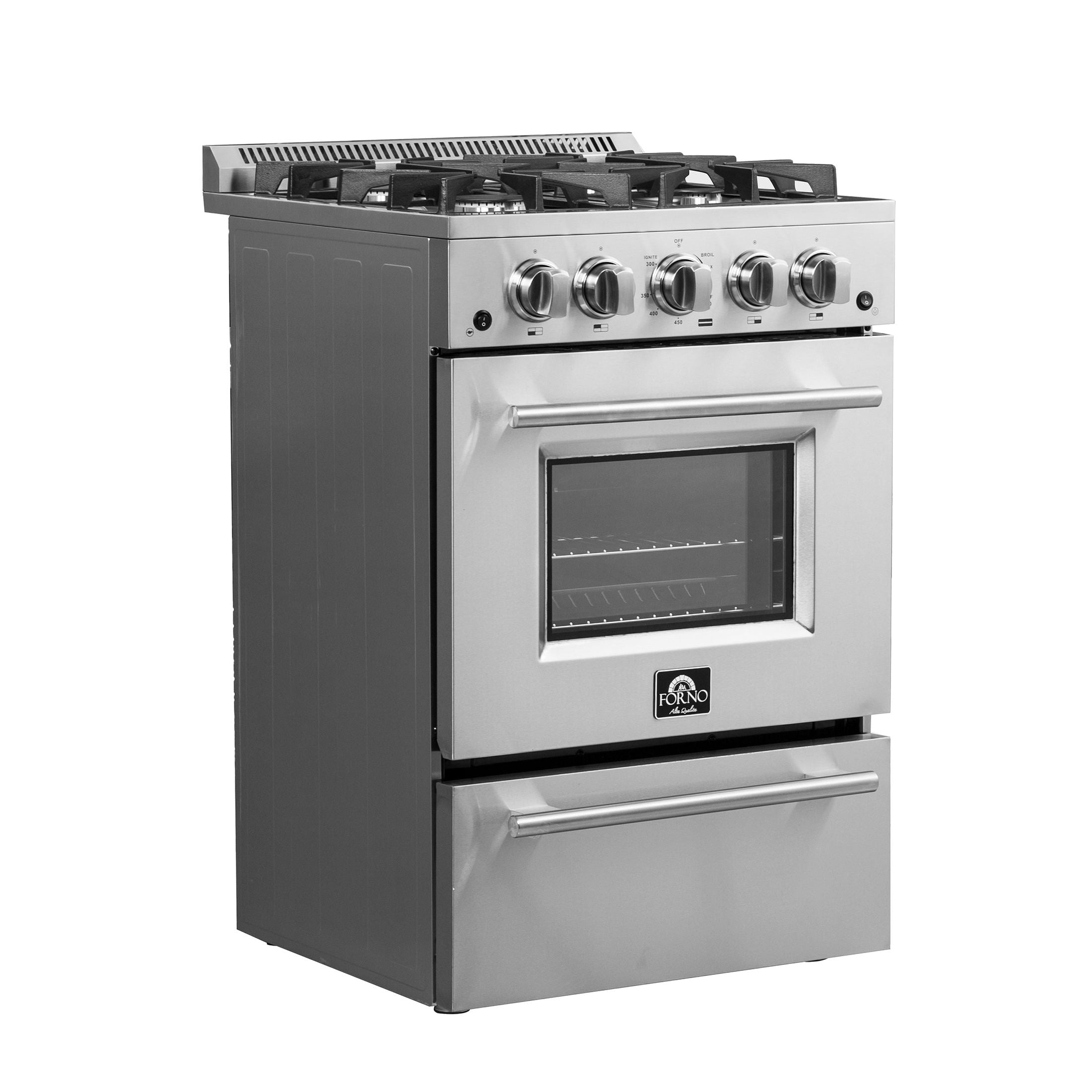 Forno 24″ Breno Gas Range with 4 Sealed Burners - FFSGS6272-24