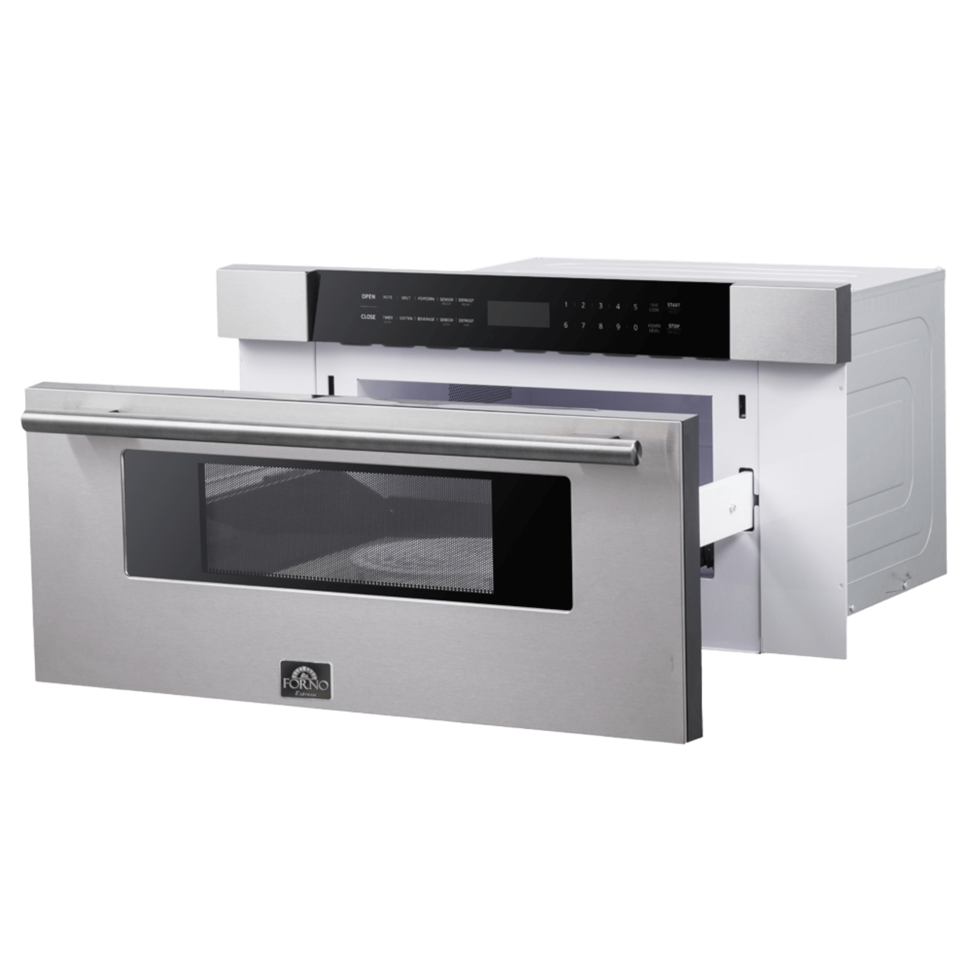 FORNO Capoliveri 30 Inch Stainless-Steel 1000 Watts Microwave Drawer 1.2 cu.ft. - FMWDR3000-30