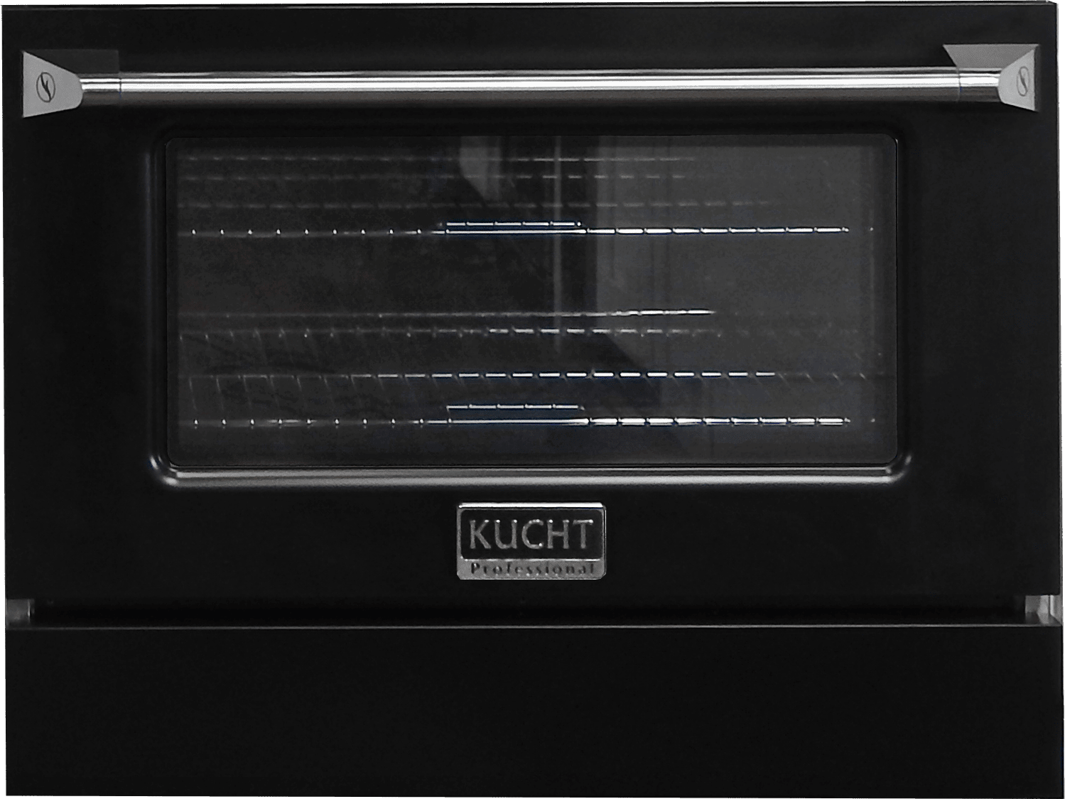 Kucht 30-Inch Pro-Style Dual Fuel Range in Stainless Steel with Black Oven Door KDF302-K