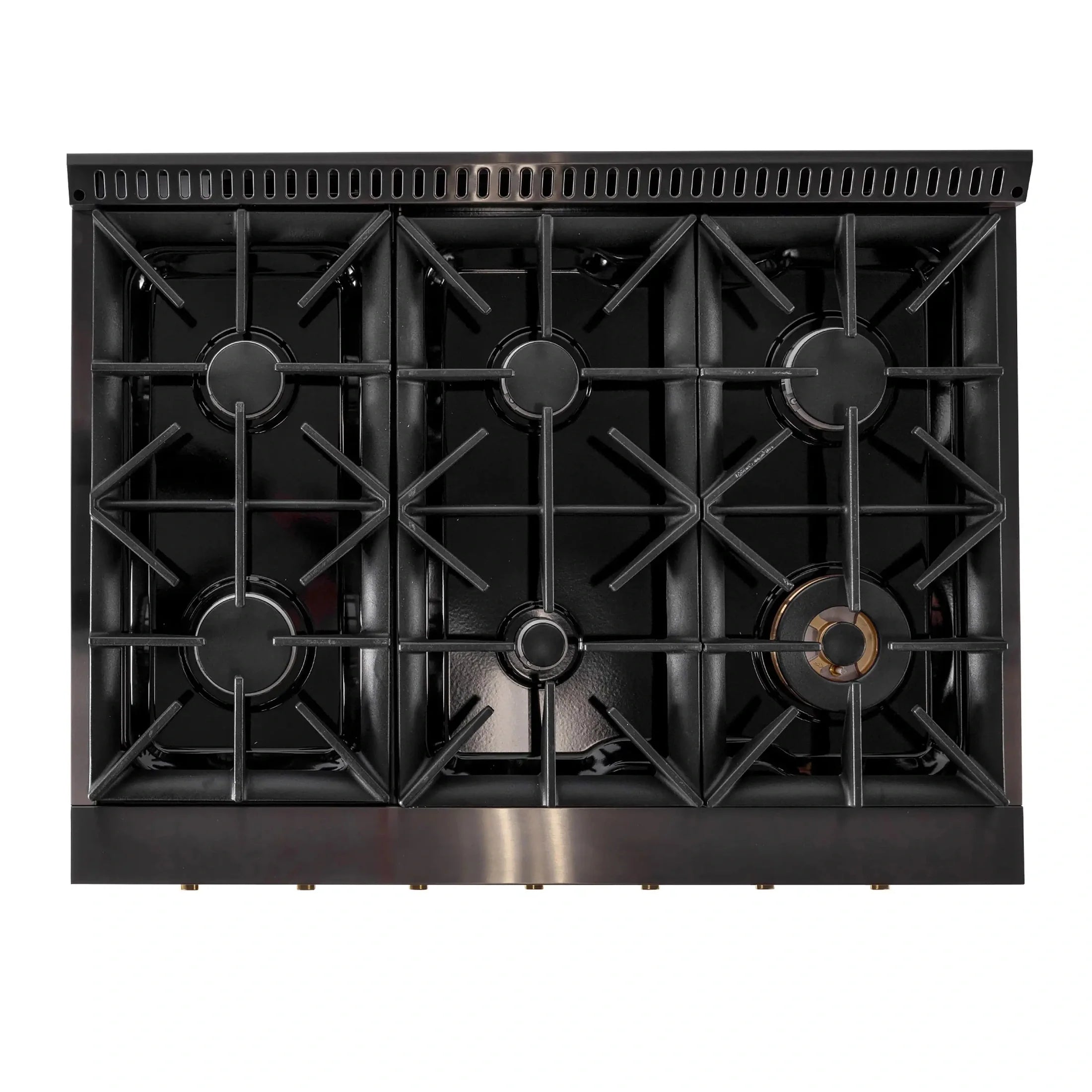 KUCHT Gemstone Professional 36-Inch 5.2 Cu. Ft. Dual Fuel Range for Propane Gas with Sealed Burners and Convection Oven in Titanium Stainless Steel KED364/LP