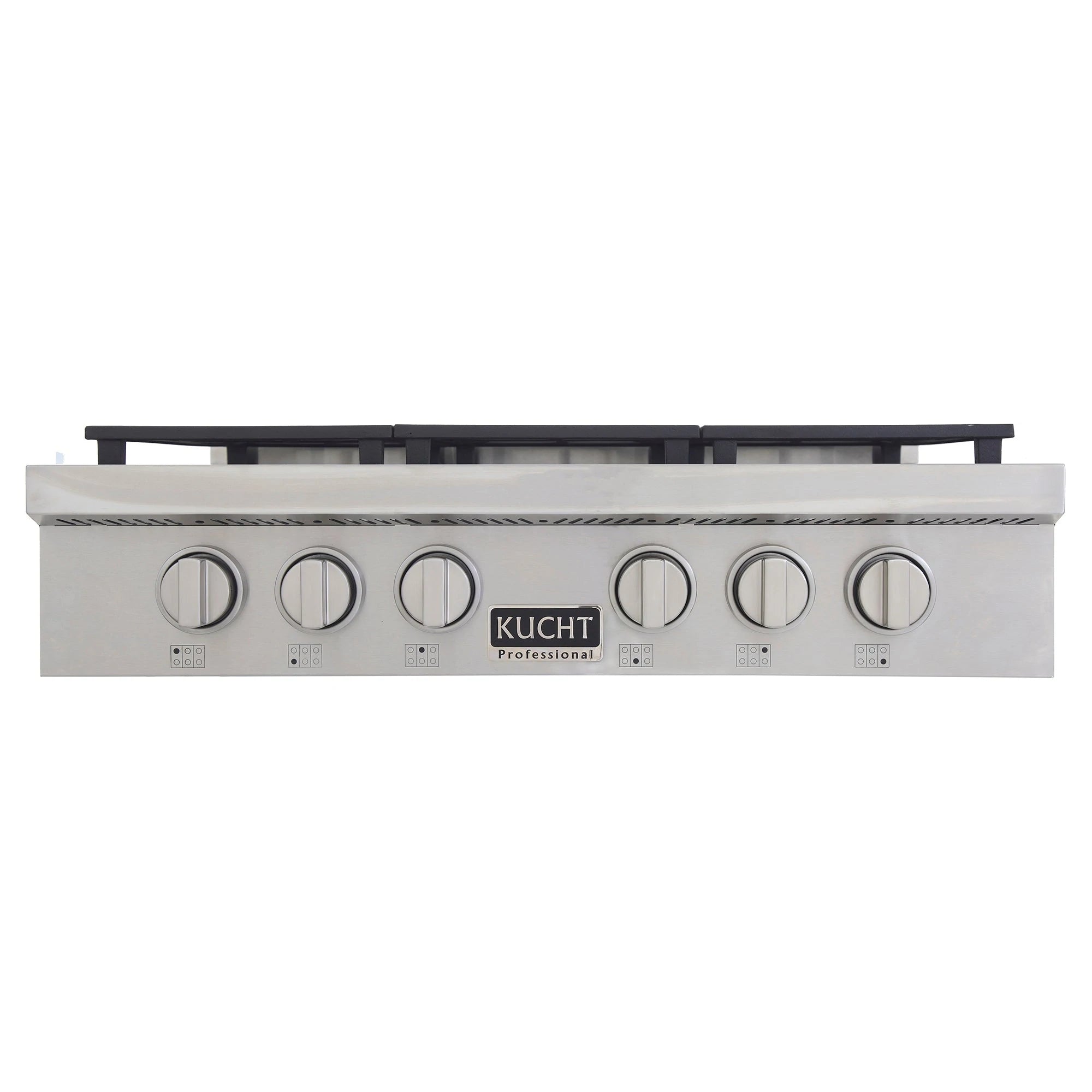 Kucht 36 in. Professional 6 Burner Gas Stovetop in Stainless Steel with Accents KFX369T