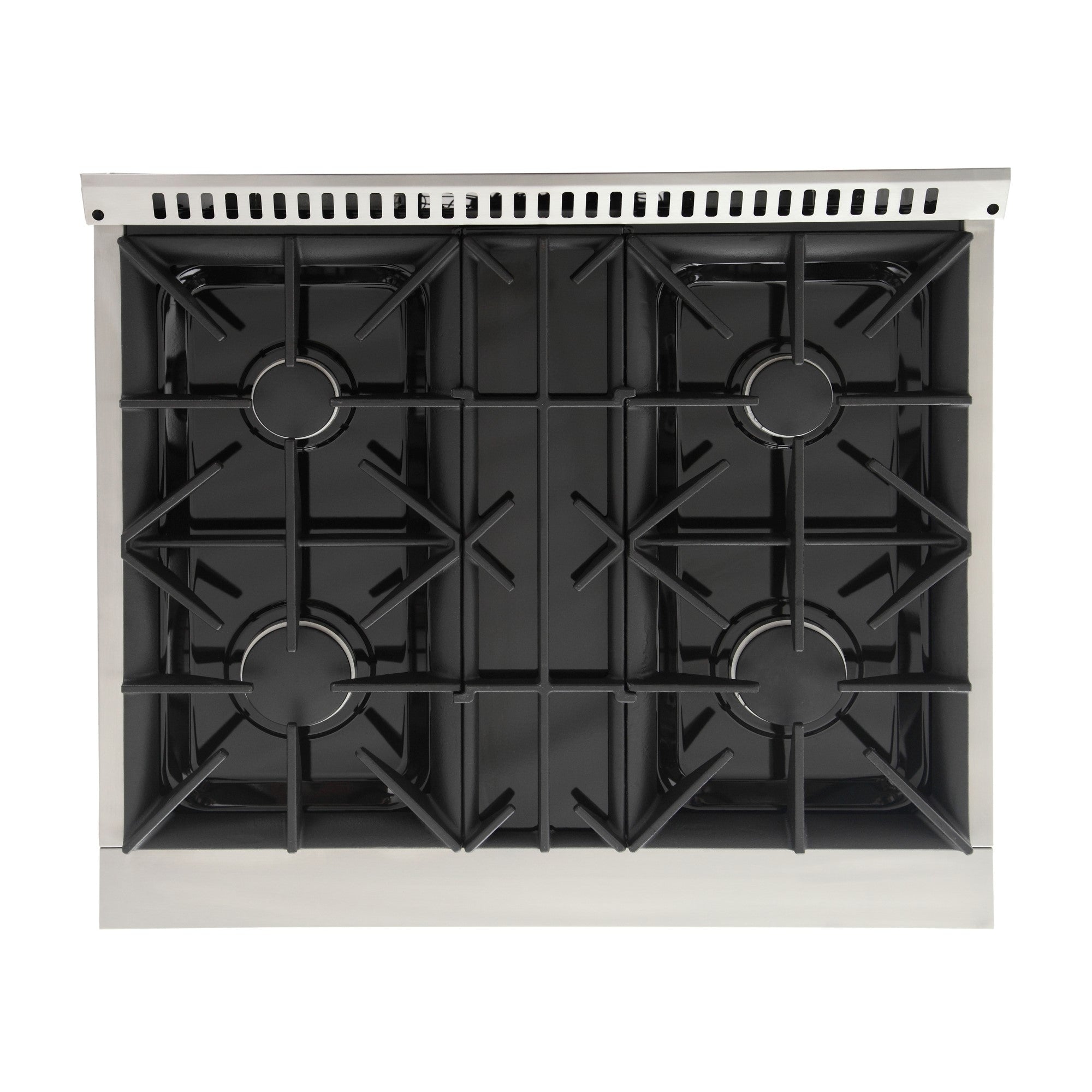 Kucht 30-Inch Pro-Style Dual Fuel Range in Stainless Steel with Red Oven Door KDF302-R