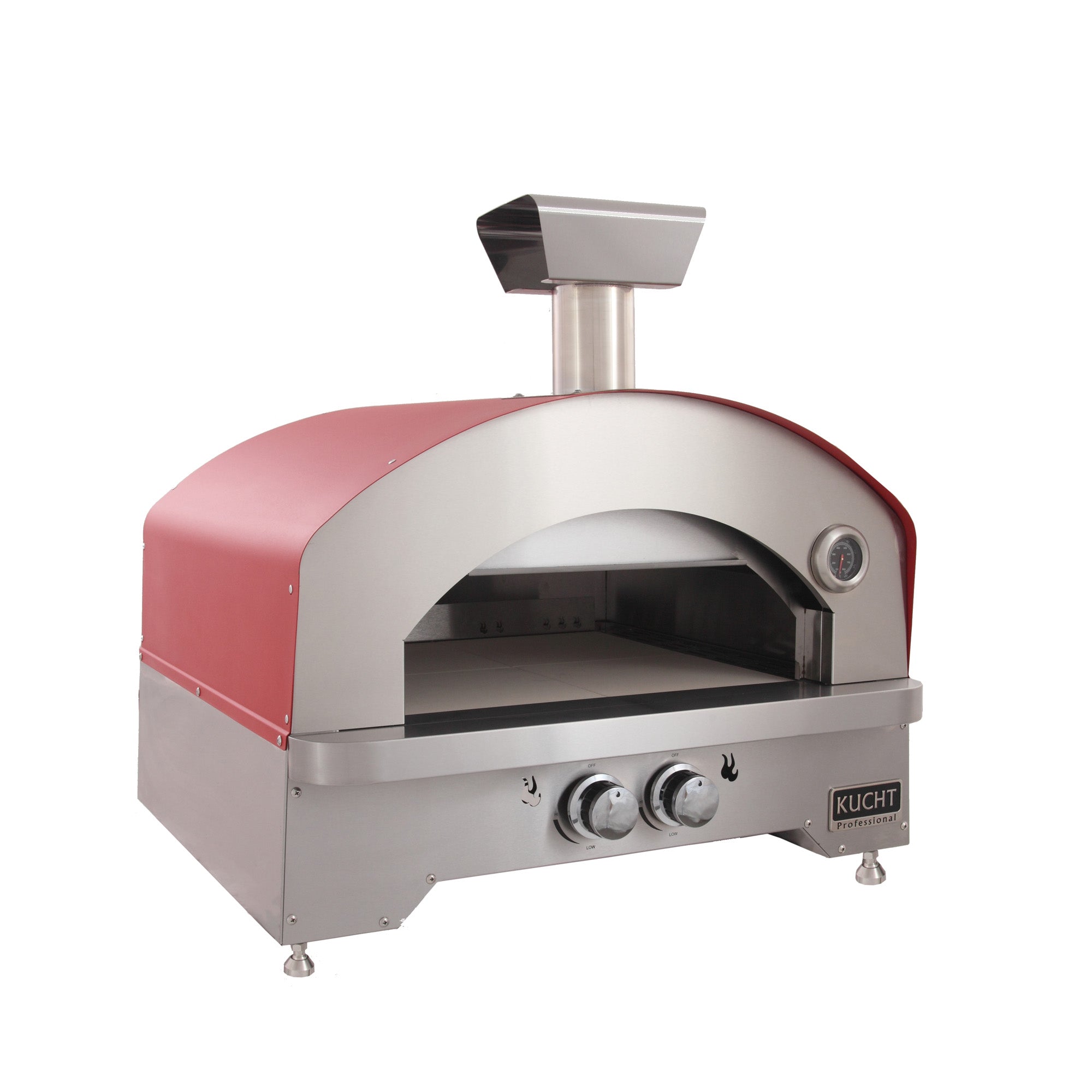 Kucht Napoli Countertop & Gas Powered Outdoor Oven in Red NAPOLI-R