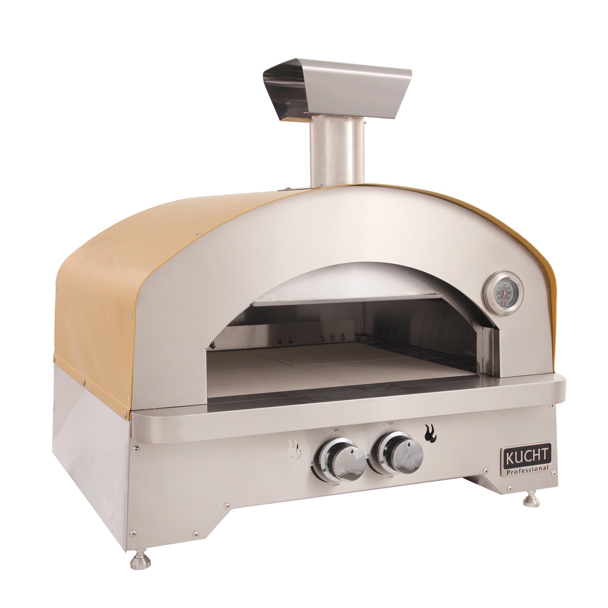 Kucht Napoli Countertop & Gas Powered Outdoor Oven in Yellow NAPOLI-Y