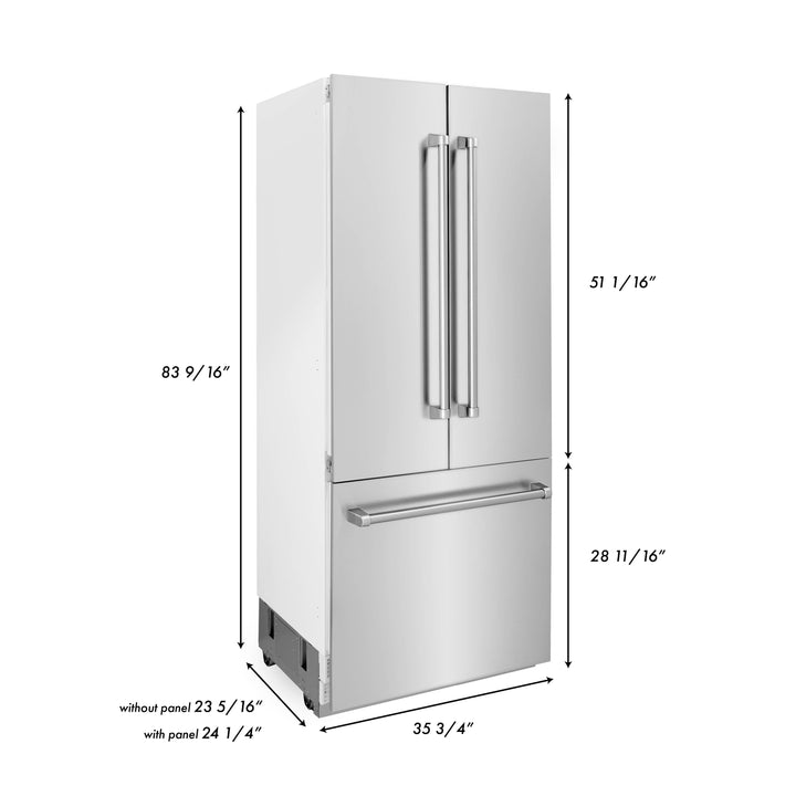 zline-36-19-6-cu-ft-panel-ready-built-in-3-door-french-door-refrigerator-with-internal-water-and-ice-dispenser-rbiv-36