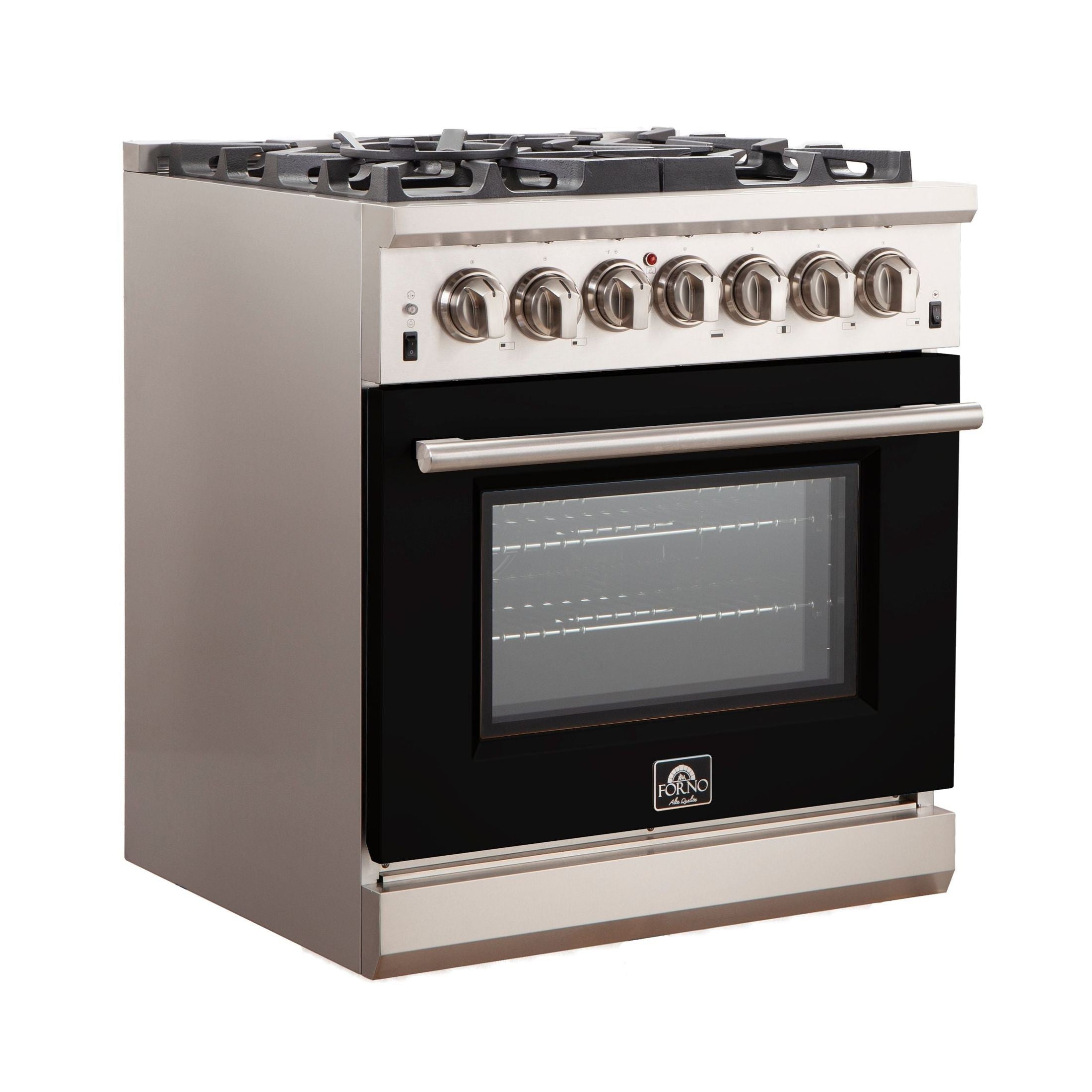 FORNO Capriasca - Titanium Professional 30" Freestanding Colored Door Gas Range FFSGS6260-30 - PrimeFair