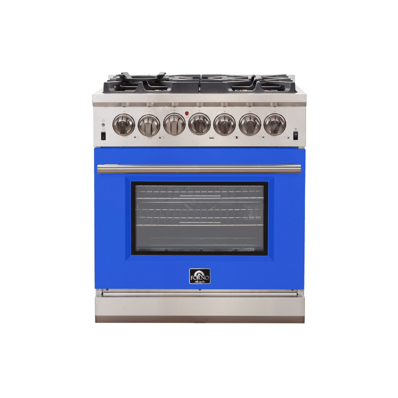 FORNO Capriasca - Titanium Professional 30" Freestanding Colored Door Gas Range FFSGS6260-30WHT