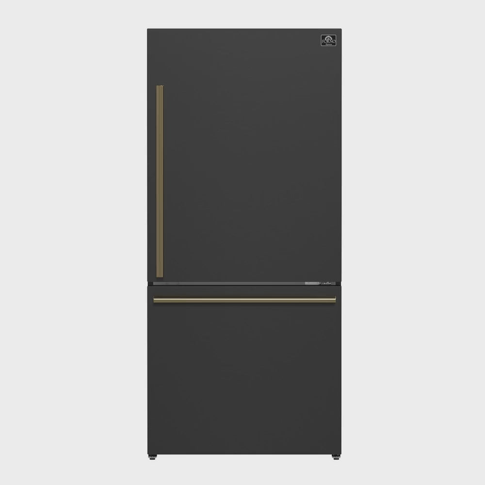 Forno Espresso Package - 30" Electric Range, Range Hood, Refrigerator and Dishwasher in Stainless, White, or Black