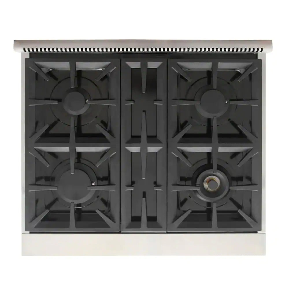 Kucht 30-Inch Gas Range in Stainless Steel with Blue Knob KFX300-B