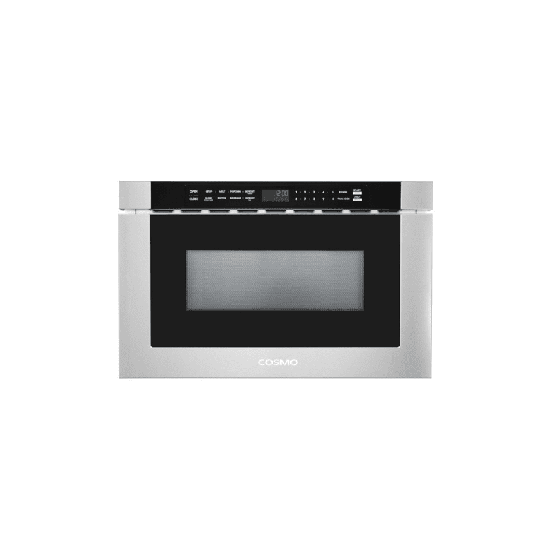 Cosmo 24 in. Built-in Microwave Drawer with Automatic Presets, Touch Controls, Defrosting Rack and 1.2 cu. ft. Capacity in Stainless Steel - COS-12MWDSS-NH