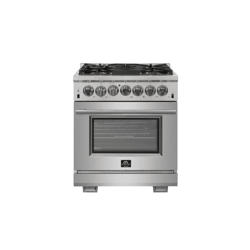 FORNO Fratta 30" Platinum Freestanding Dual Fuel Range - FFSGS6187-30