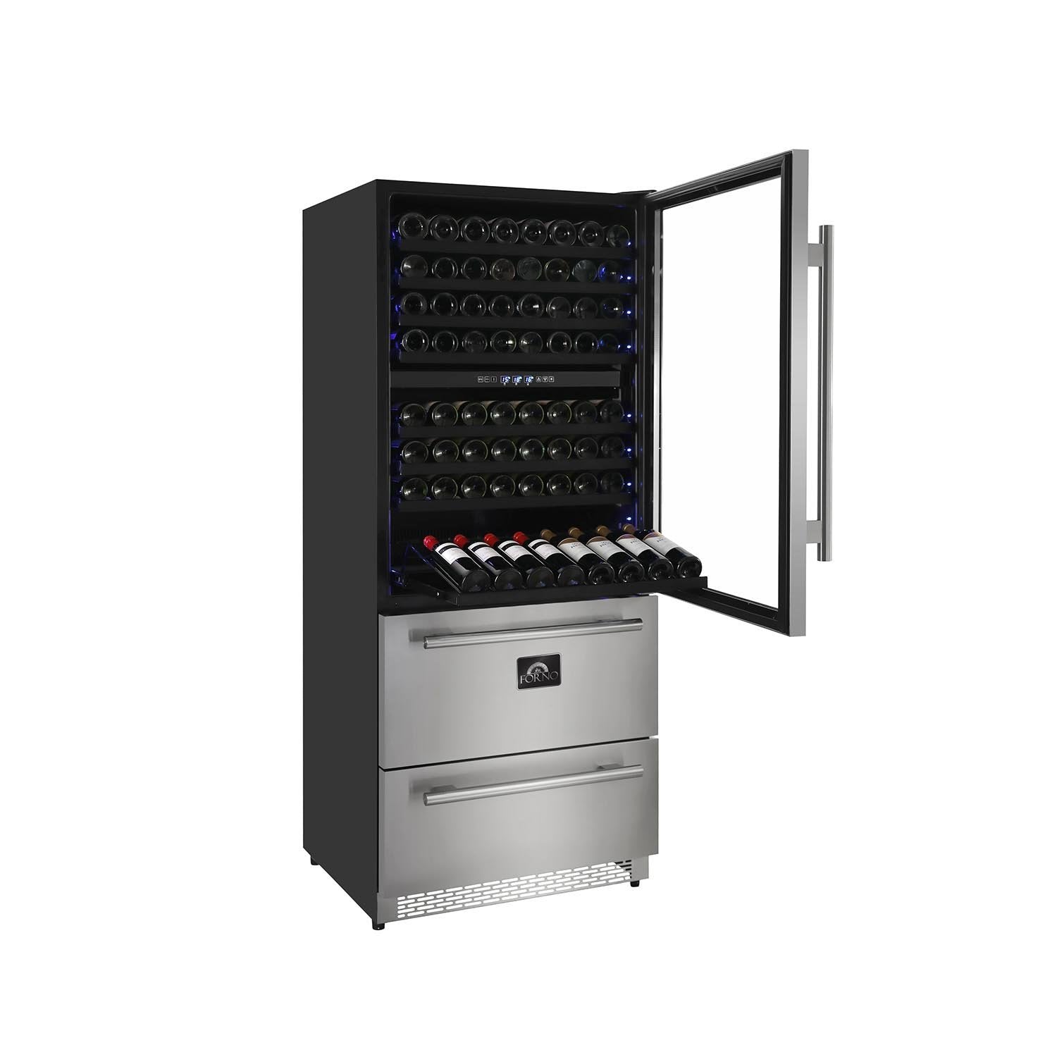 Forno 30" Dual Zone Wine Cooler & Refrigerator Drawer - FWCDR6661-30
