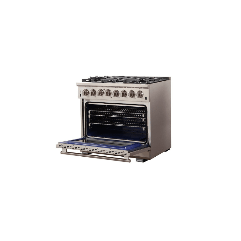 FORNO Fratta 36" Platinum Freestanding Dual Fuel Range - FFSGS6187-36