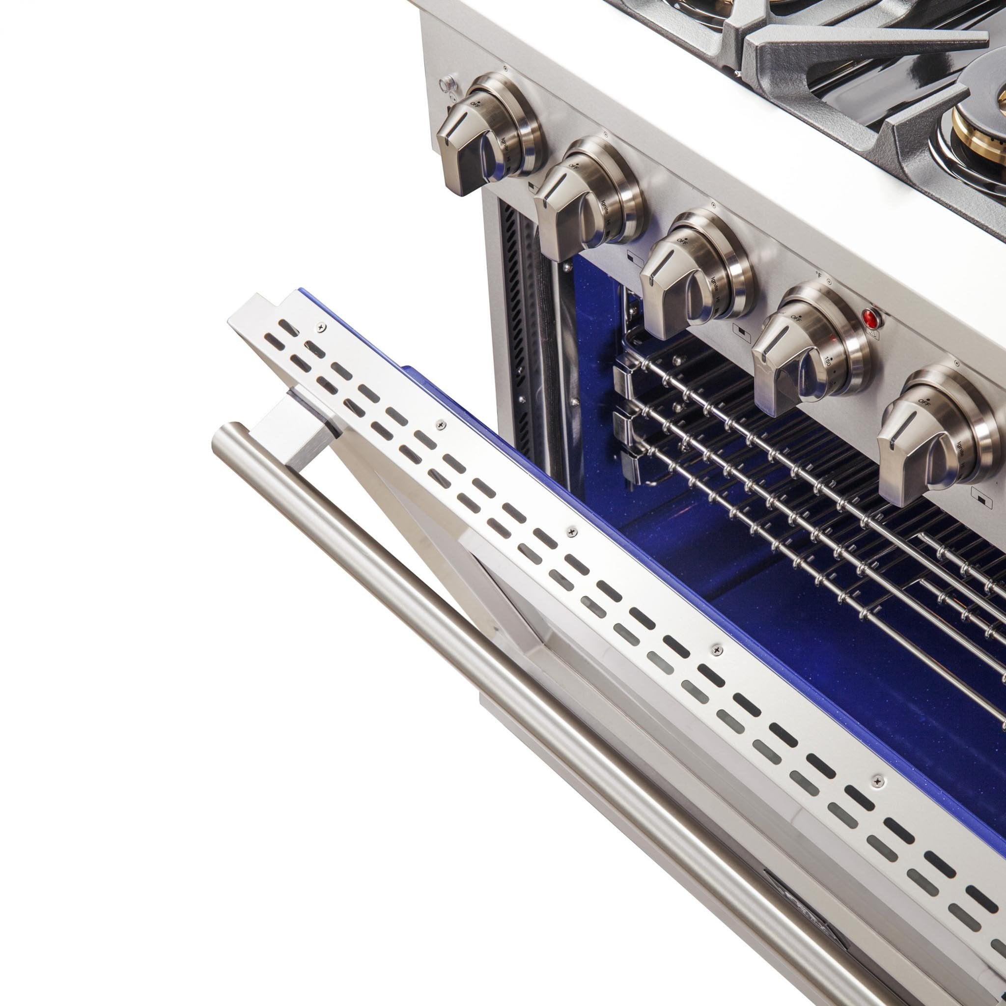 Forno 36" Capriasca Titanium Gas Range with 6 Burners, Convection Oven and 120,000 BTUs -FFSGS6260-36