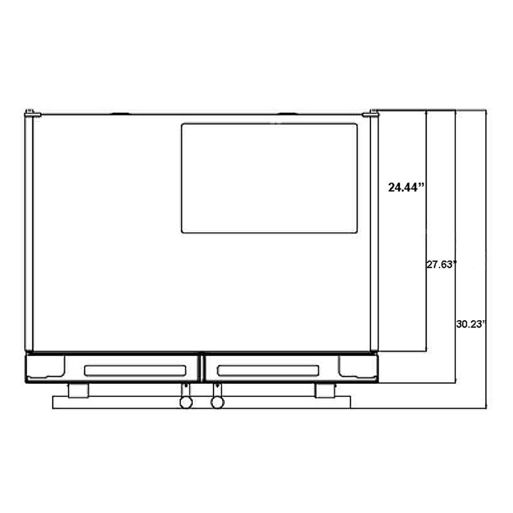 FORNO Gallipoli 36" French Door Refrigerator 19 cu.ft with Built-in Style Grille Trim Kit - FFRBI1820-40SG