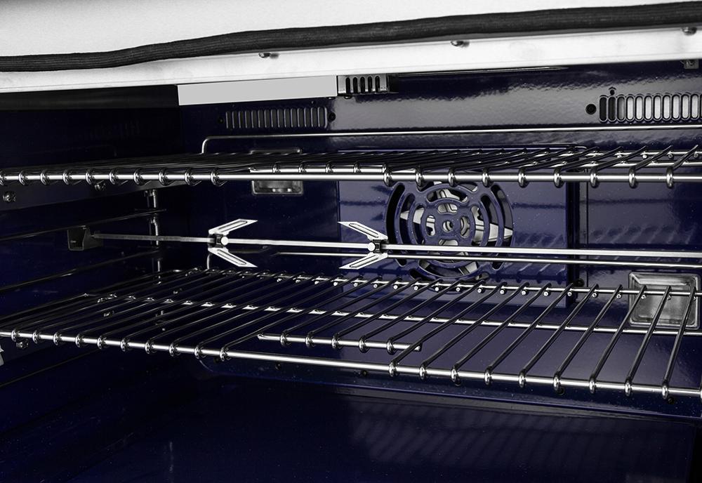 FORNO Fratta 48" Platinum Freestanding Dual Fuel Range with 240v Electric Oven - 8 Burners, Griddle, and 160,000 BTUs -FFSGS6187-48