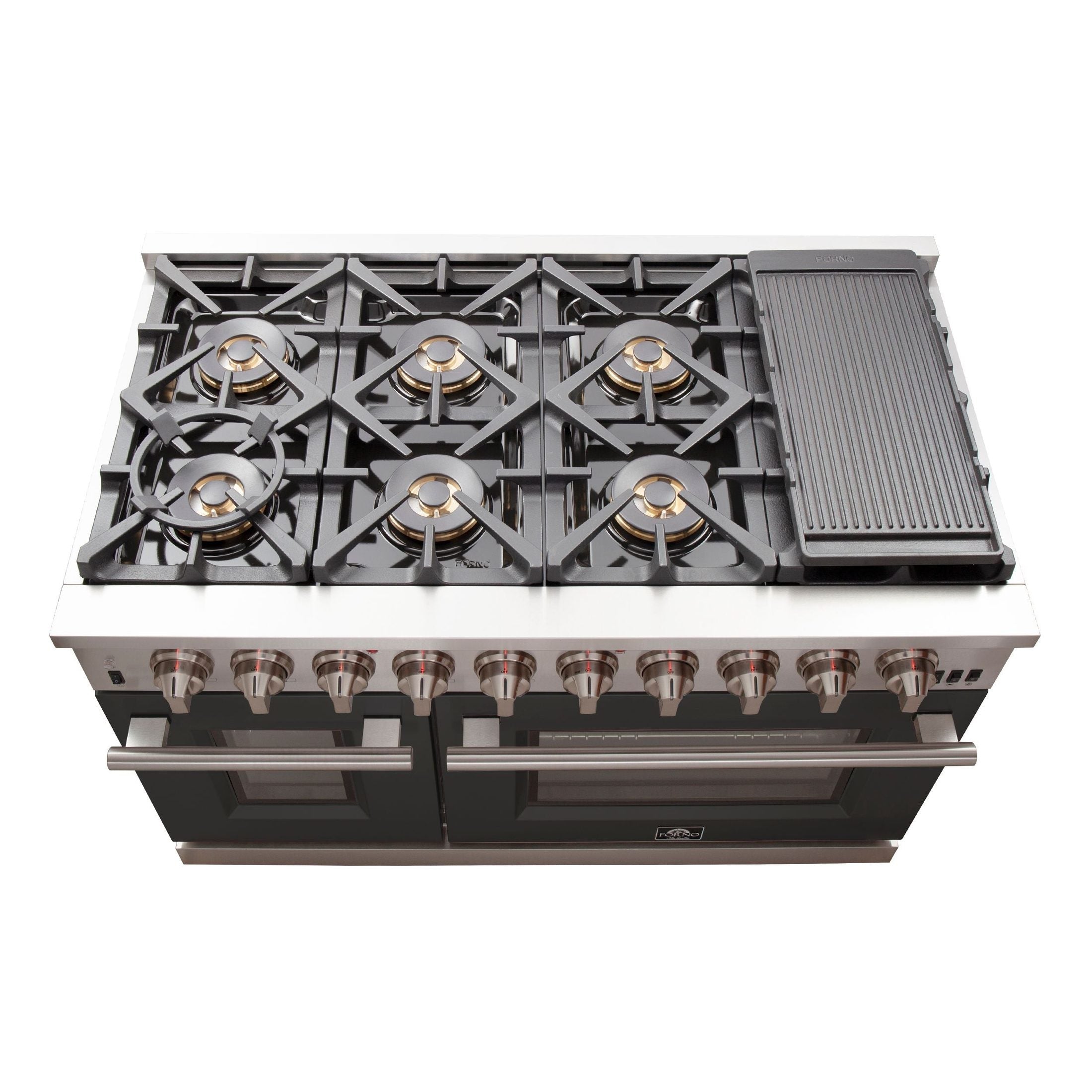 FORNO Capriasca - Titanium Professional 48" Freestanding Colored Door Gas Range FFSGS6260-48WHT