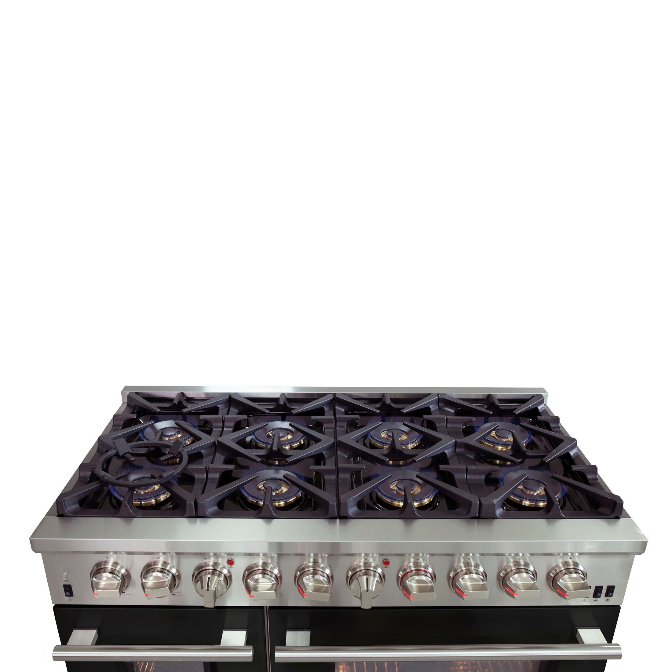 FORNO Fratta - Platinum Professional 48" Freestanding Dual Fuel Electric 240V Colored Door Oven Range FFSGS6187-48