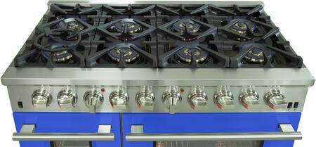 FORNO Fratta - Platinum Professional 48" Freestanding Dual Fuel Electric 240V Colored Door Oven Range FFSGS6187-48