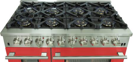 FORNO Fratta - Platinum Professional 48" Freestanding Dual Fuel Electric 240V Colored Door Oven Range FFSGS6187-48