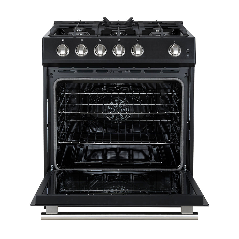 Forno Espresso 30” Gas Range in Stainless Steel with Silver Handles, FFSGS1116-30