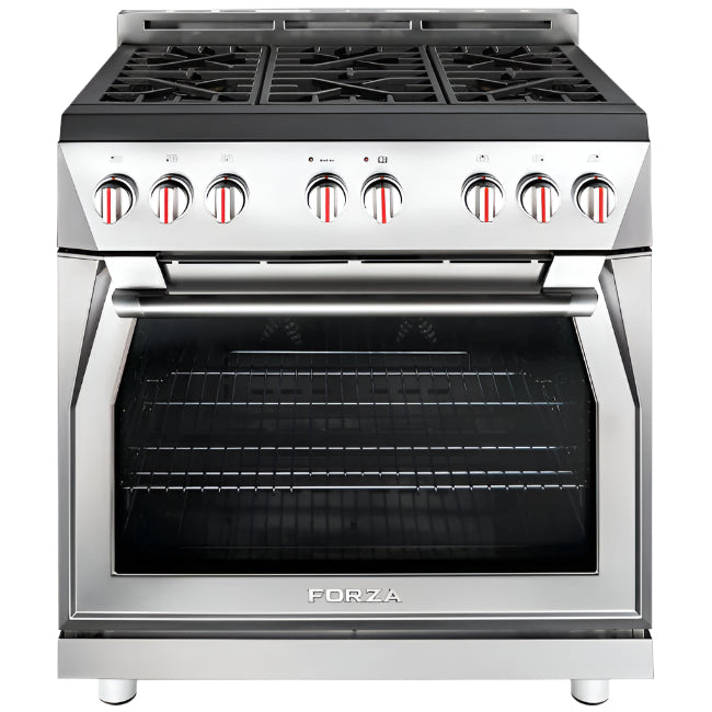 Forza 36" 6.0 cu. ft. Stainless Steel Pro-Style Gas Range - FR366GN