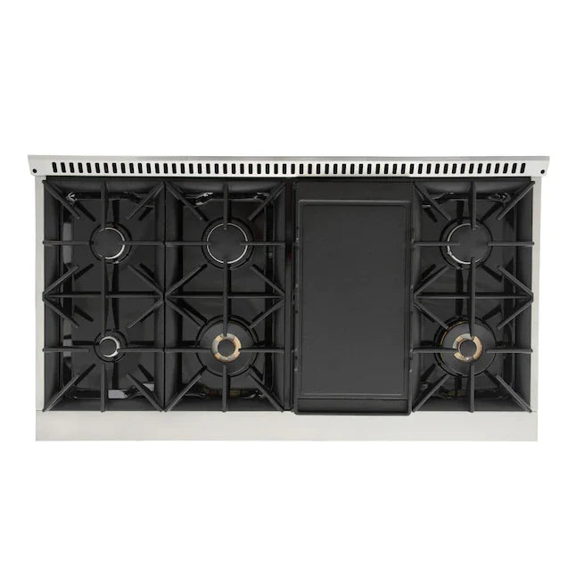 Kucht 46-in 8 Burners 4.2-cu ft / 2.5-cu ft Convection Oven Freestanding Double Oven Dual Fuel Range