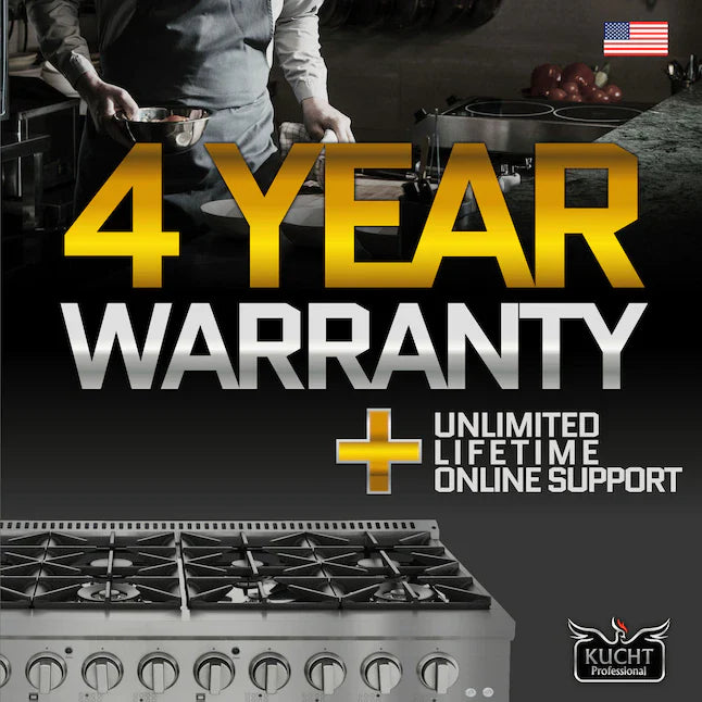 Kucht 46-in 8 Burners 4.2-cu ft / 2.5-cu ft Convection Oven Freestanding Double Oven Dual Fuel Range
