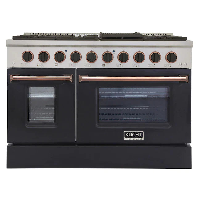 Kucht 46-in 8 Burners 4.2-cu ft / 2.5-cu ft Convection Oven Freestanding Double Oven Dual Fuel Range