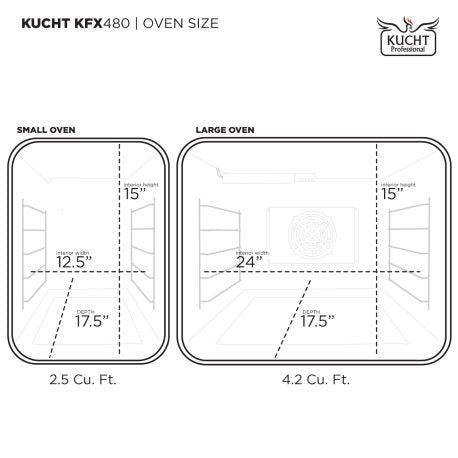 Kucht 48 in. 6.7 cu. ft. All Gas Range in Stainless Steel and Accents KFX480