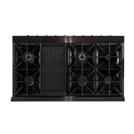 KUCHT Gemstone Professional 48-Inch 6.7 cu. ft. Range with Sealed Burners with Gold Accents