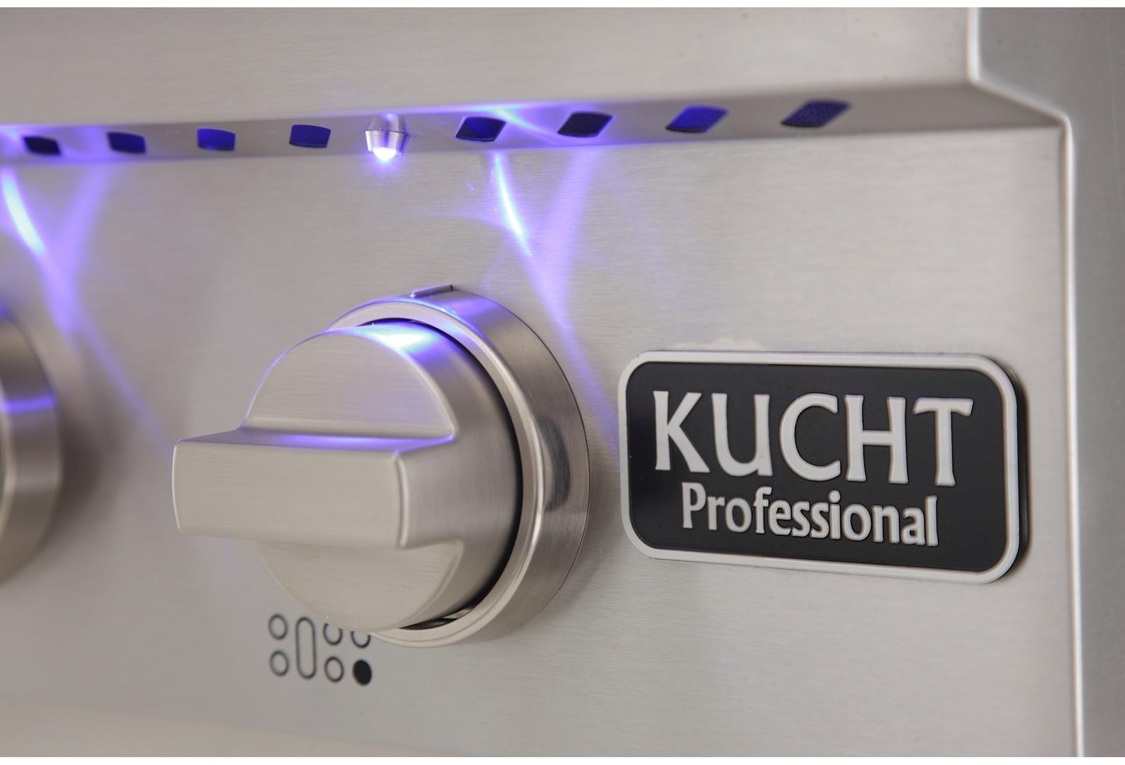 Kucht 48-Inch Gas Rangetop with Griddle in Stainless Steel KRT481GU