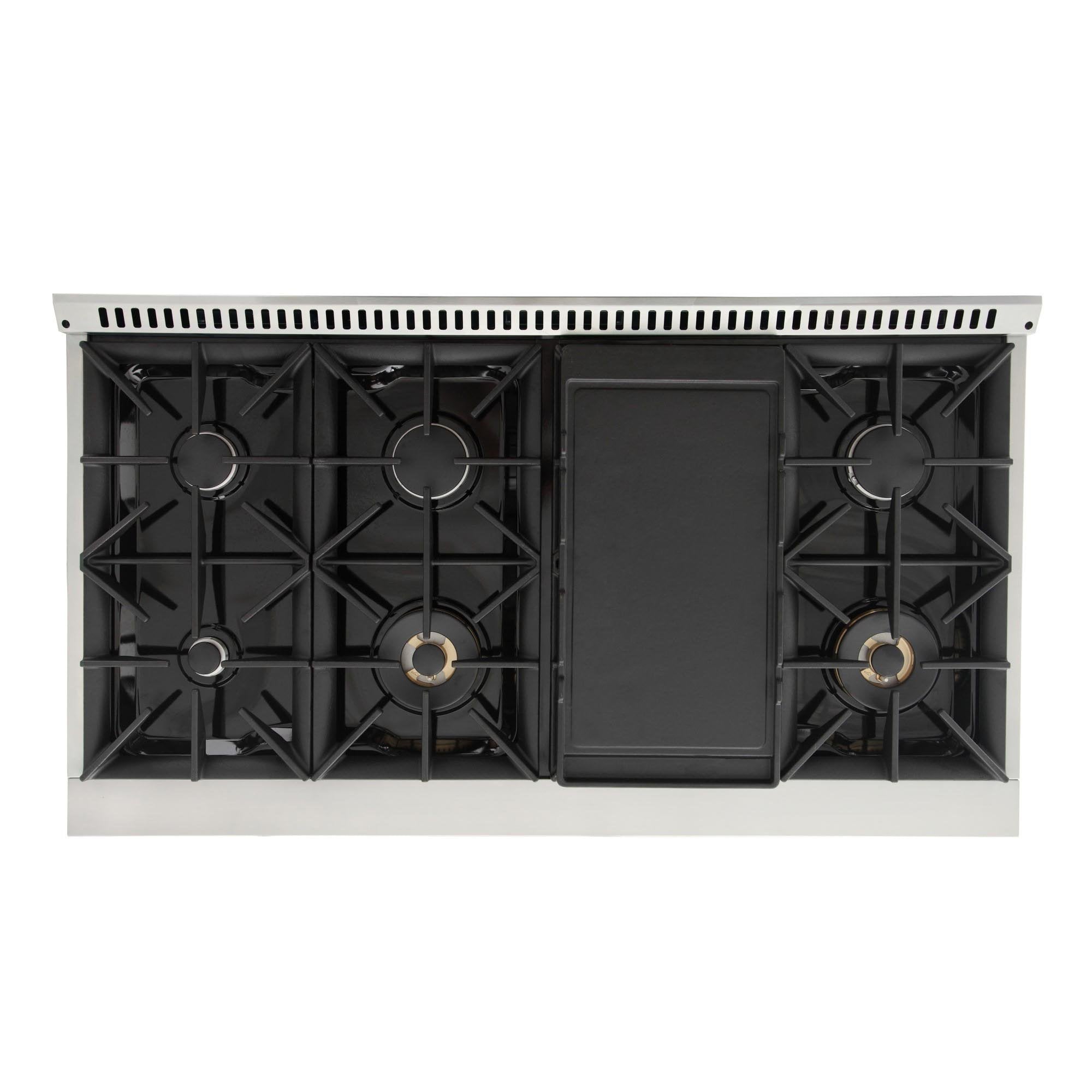 Kucht 48-Inch 6.7 Cu. Ft. Gas Range with Grill/Griddle in Black KNG481-K