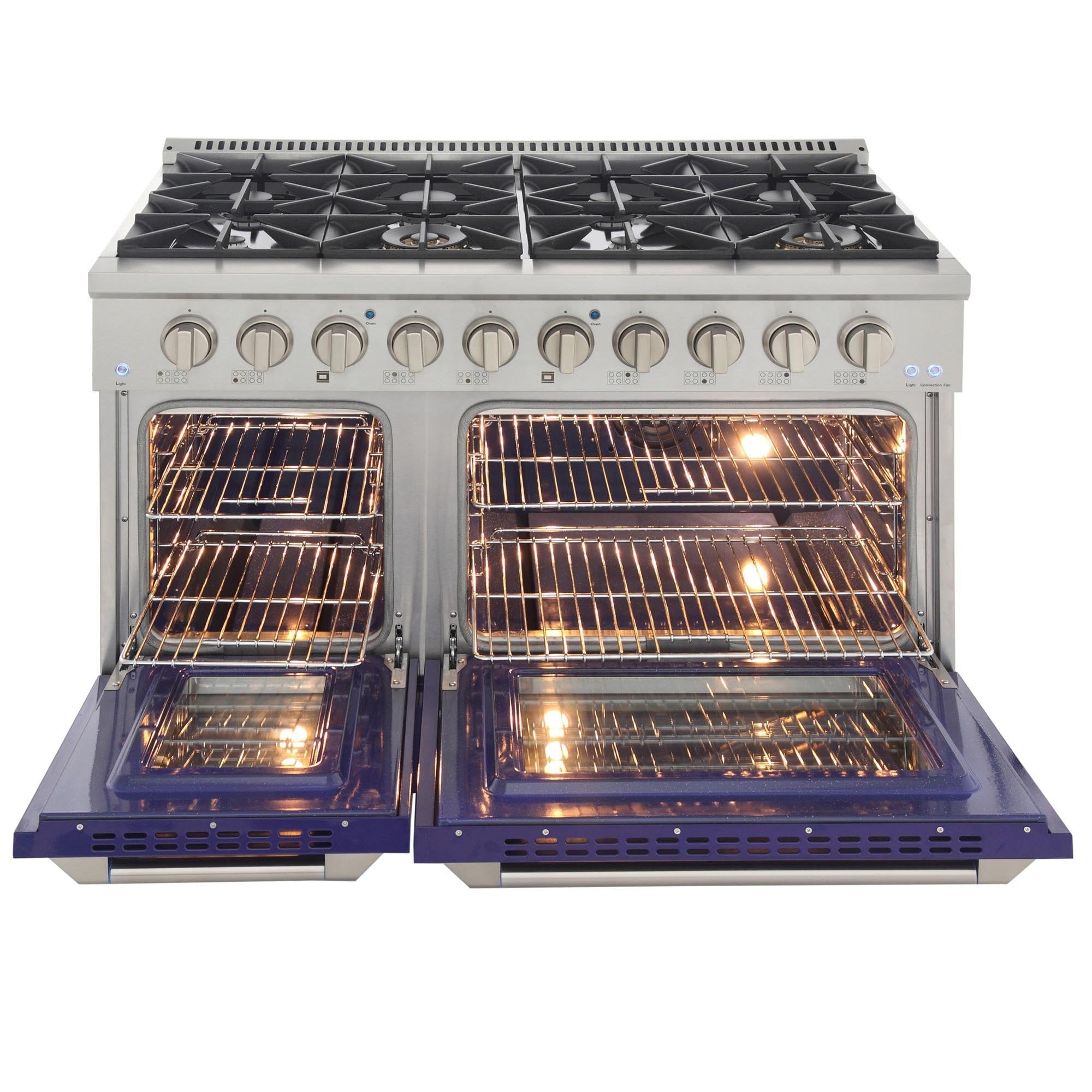 Kucht 48-Inch 6.7 Cu. Ft. Gas Range with Grill/Griddle in Blue KNG481-B