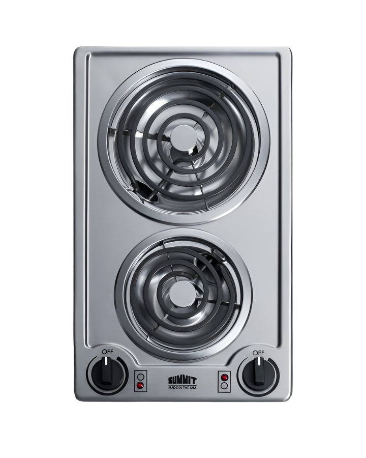 Summit 12" Wide 115V 2-Burner Coil Cooktop