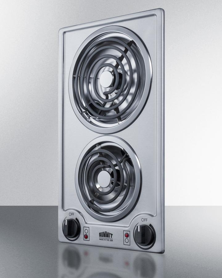Summit 12" Wide 115V 2-Burner Coil Cooktop