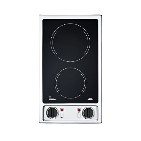 Summit 12" Wide 115V 2-Burner Radiant Cooktop