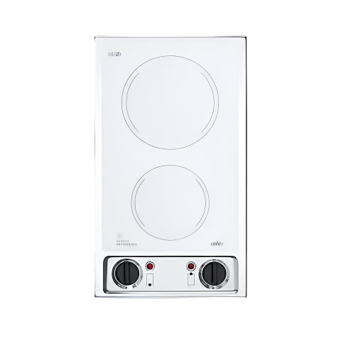 Summit 12" Wide 115V 2-Burner Radiant Cooktop