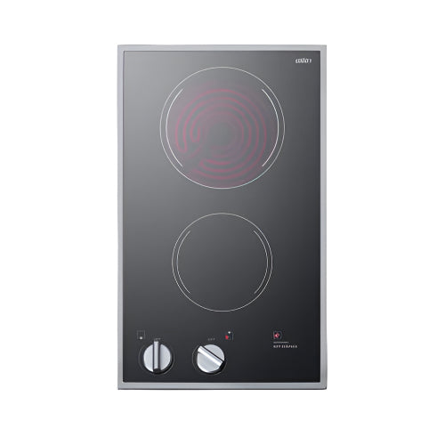 Summit 12" Wide 115V 2-Burner Radiant Cooktop