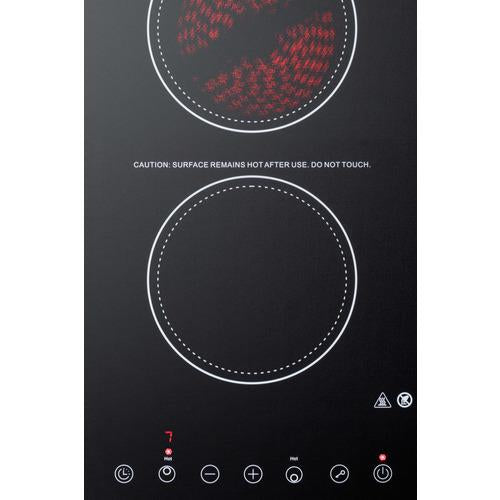 Summit 12" Wide 115V 2-Burner Radiant Cooktop