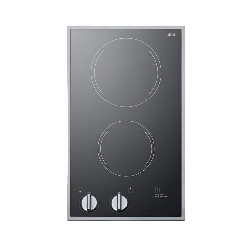 Summit 12" Wide 220/240V 2-Burner Radiant Cooktop