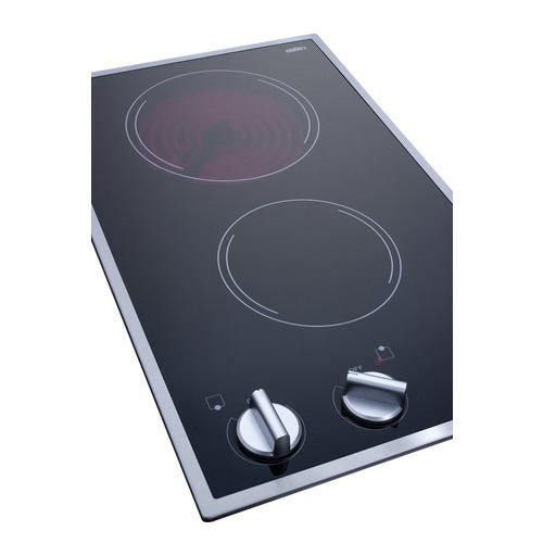 Summit 12" Wide 220/240V 2-Burner Radiant Cooktop