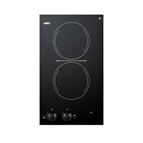 Summit 12" Wide 230V 2-Burner Radiant Cooktop