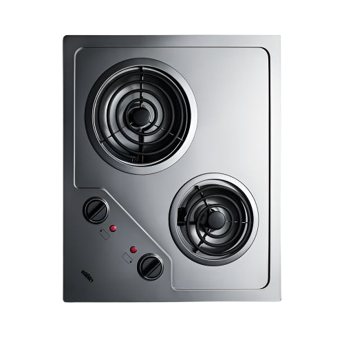 Summit 21" Wide 230V 2-Burner Coil Cooktop
