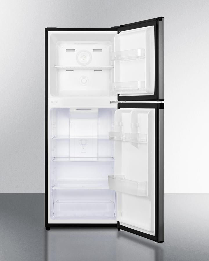 Summit 22" Wide Frost-Free 7 Cu.Ft. Refrigerator-Freezer with a Stainless Steel Look