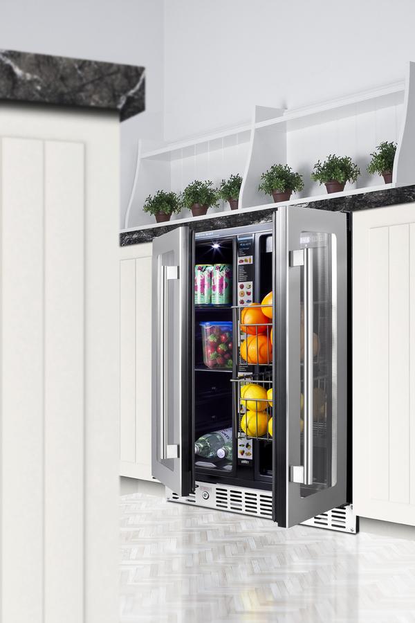Summit 24" Built-In Dual-Zone Produce Refrigerator ADA Compliant