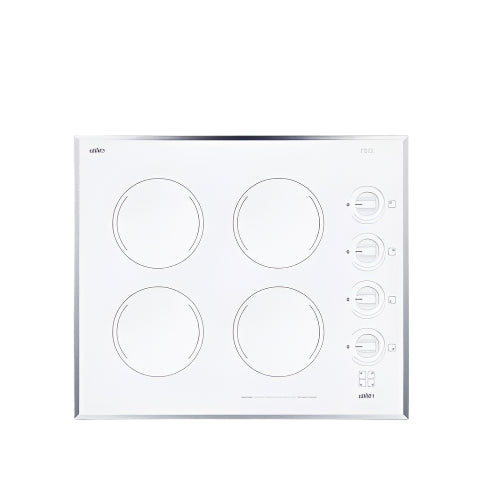 Summit 24" Wide 230V 4-Burner Radiant Cooktop